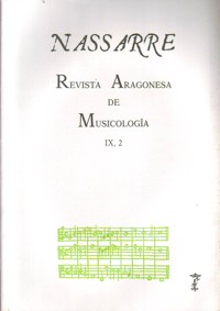 Nassarre 9-2. Revista Aragonesa de Musicología