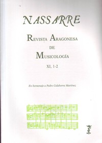Nassarre 11-1/2. Revista Aragonesa de Musicología. En homenaje a Pedro Calahorra Martínez