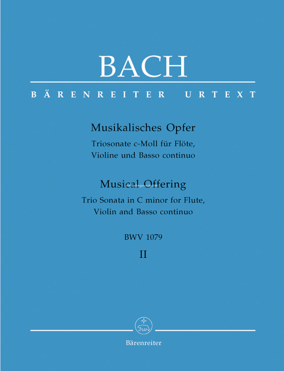 Musical Offering, BWV 1079, vol. II: Trio Sonata in C minor for flute, violin and basso continuo