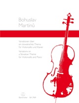Variationen über ein slowakisches Thema, Cello and Piano