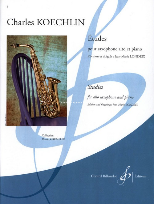 Études = Studies. Pour saxophone alto et piano = For alto saxophone and piano