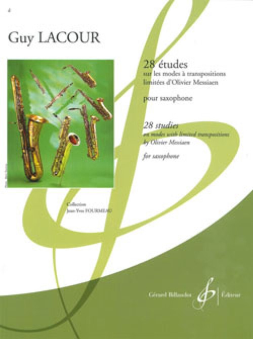 28 études sur les modes à transpositions limitées d' Olivier Messiaen, pour saxophone