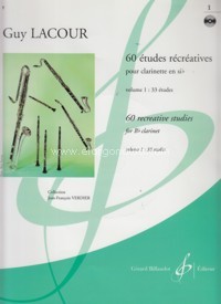 60 études récréatives pour clarinette en sib. Volume 1 : 33 études