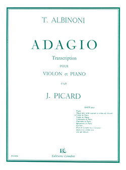 Adagio. Transcription pour Violon et Piano