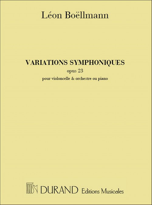 Variations Symphoniques, op. 23, pour Violoncelle et Piano