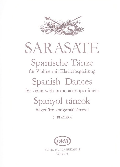 Spanish Dances for violin with piano accompaniment, 5: Playera