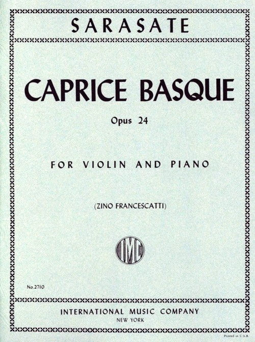 Caprice Basque op. 24, for violin and piano