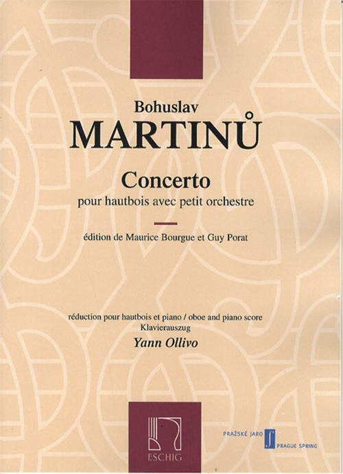 Concerto pour hautbois et petite orchestre. Réduction por hautbois et piano