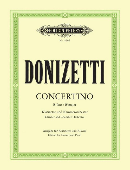 Clarinet Concertino in B flat, Clarinet and Piano