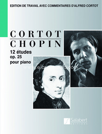 12 Études Opus 25: Edition De Travail Avec Commentaires D'Alfred Cortot - Partition, Piano
