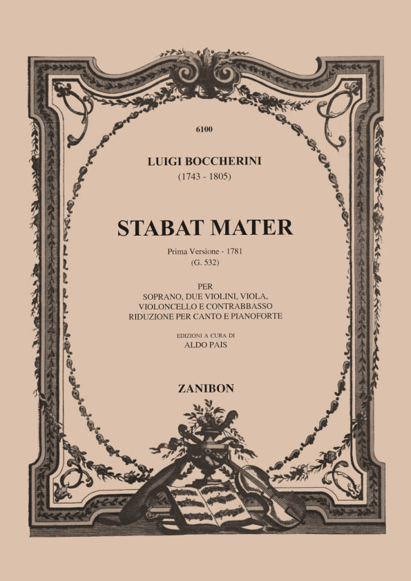 Stabat Mater: Soprano, due violini, viola, violoncello e contrabbasso. Vocal Score: Soprano and Piano