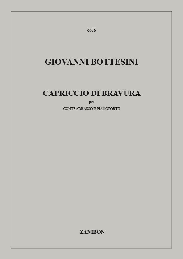 Capriccio Di Bravura: Per Contrabbasso E Pianoforte. Nuova Edizione Riveduta E Corretta, Contrabass and Piano. 9790520011778