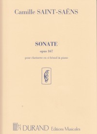 Sonate opus 167, pour clarinette en Si bémol & piano. 9790044044559