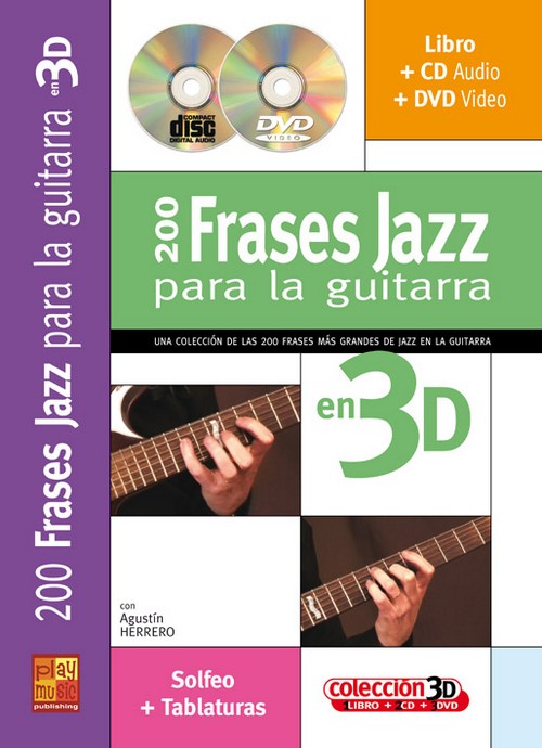 200 frases jazz para la guitarra, en 3D. 9788850720705
