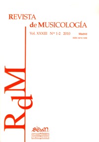 Revista de Musicología, vol. XXXIII, 2010, nº 1-2
