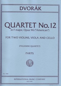 String Quartet No. 12 in F Major, op. 96, 'American', for Two Violins, Viola and Cello. Set of Parts. 9790220408601