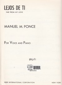 Lejos de ti, for Voice and Piano