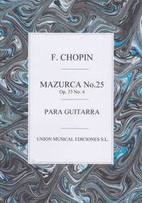 Mazurka No. 25 Op. 33 No. 4. Transcripción para guitarra