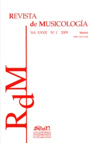 Revista de Musicología, vol. XXXII, 2009, nº 1