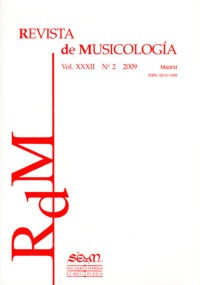 Revista de Musicología, vol. XXXII, 2009, nº 2