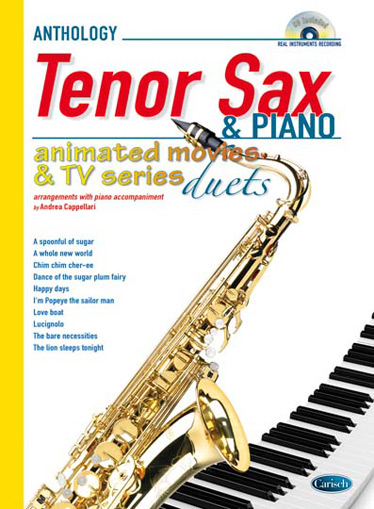 Anthology Animated Movies & TV Series: Tenor Sax & Piano. 10 arrangements with piano accompaniment