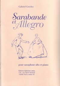 Sarabande et Allegro, pour saxophone alto et piano