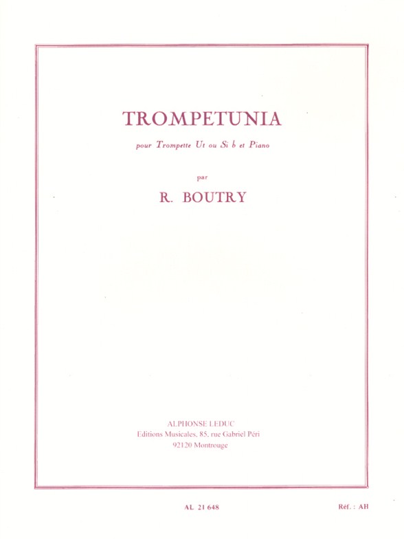 Trompetunia, pour trompette Ut ou Si b et piano