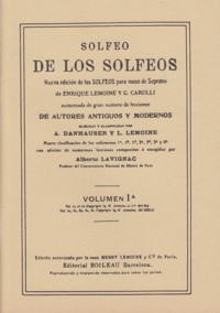 Solfeo de los solfeos: nueva edición de los solfeos para voces de soprano. Vol 1A. 9788480207393