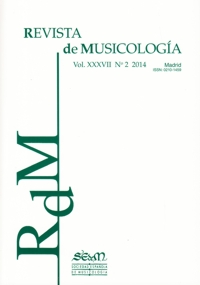 Revista de Musicología, vol. XXXVII, 2014, nº 2
