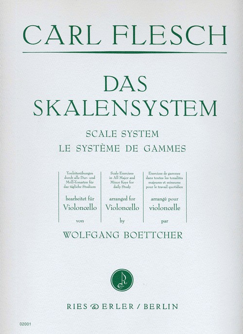 Das Skalensystem, violoncello = Scale System = Le Système de Gammes