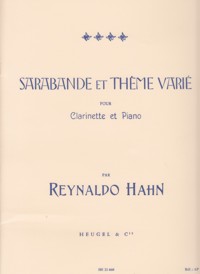 Sarabande et theme varié, pour clarinette et piano