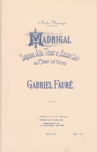 Madrigal, op. 35, pour soprano, alto, ténor et basse (soli) ou choeur (ad libitum), et piano