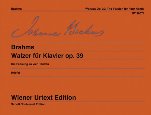 Waltzes, op. 39, for Piano Four-hands. Urtext Edition