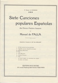Siete canciones populares españolas, nº 3: Asturiana, canto y piano. 63186