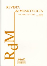 Revista de Musicología, vol. XXXIX, 2016, nº 1