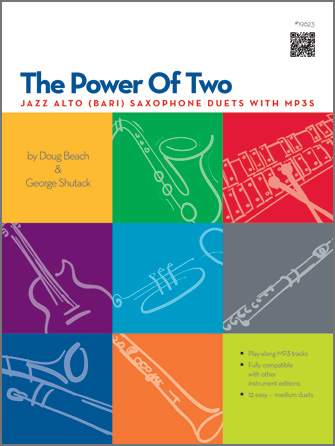 The Power of Two, jazz alto or baritone saxophone duets with MP3s