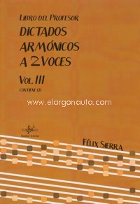 Dictados armónicos a dos voces, vol. III. Libro del profesor