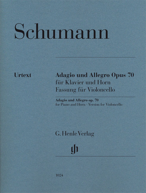 Adagio and Allegro for Piano and Horn op. 70, Version for Violoncello, piano reduction with solo part