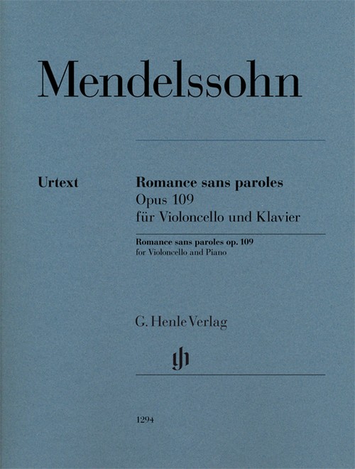 Romance sans paroles op. 109, for Violoncello and Piano