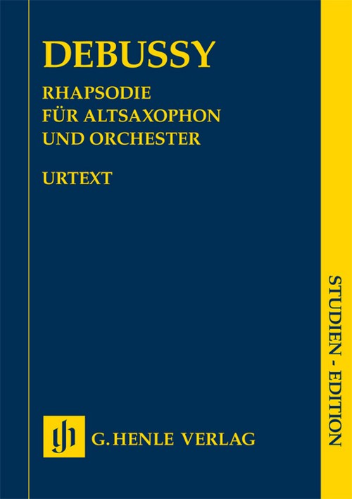 Rhapsody for Alto Saxophone and Orchestra, study score = Rhapsodie für Altsaxophon und Orchester, Studienpartitur