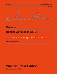 Handel Variations op. 24 = Händel-Variationen op. 24
