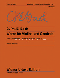 Works for violin and harpsichord Band 1 = Werke für Violine und obligates Cembalo (Klavier) Band 1. 9783850557290