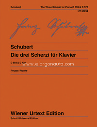 The three Scherzi for piano D 593/1-2, D 570 = Die drei Scherzi für Klavier D 593/1-2, D 570. 9783850557351