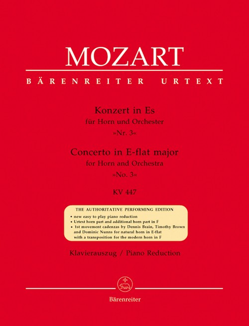Konzert in Es für Horn und Orchester Nr. 3 KV 447, score and part