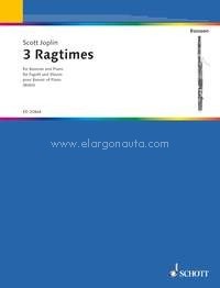 Three Ragtimes, bassoon and piano. 9790001153812