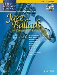 Jazz Ballads, 16 Famous Jazz Ballads, alto saxophone and piano, edition with CD