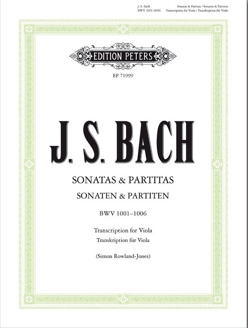 Sonatas & Partitas, BWV 1001-1006, Transcription for Viola. 9790577011042