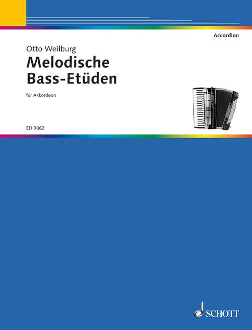 Melodische Bass-Etüden, in Form von Vortragsstücken (ab 48 Bass), accordion