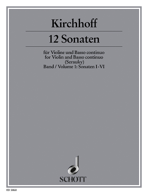 Twelve Sonatas Band 1, violin and basso continuo