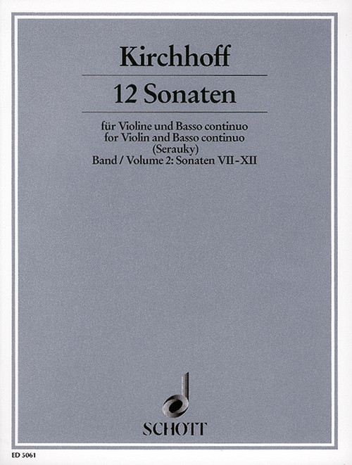 Twelve Sonatas Band 2, violin and basso continuo